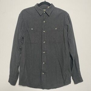 Red Head Brand Co. Mens‎ Gray Button Up Long Sleeve Flannel Shirt - Medium